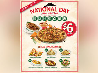 SG60 Bites at Just $6: Pizza Hut’s National Day A La Carte Deals