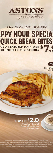 Happy Hour, Happy Value: ASTONS Quick Break Bites at Just $7.90