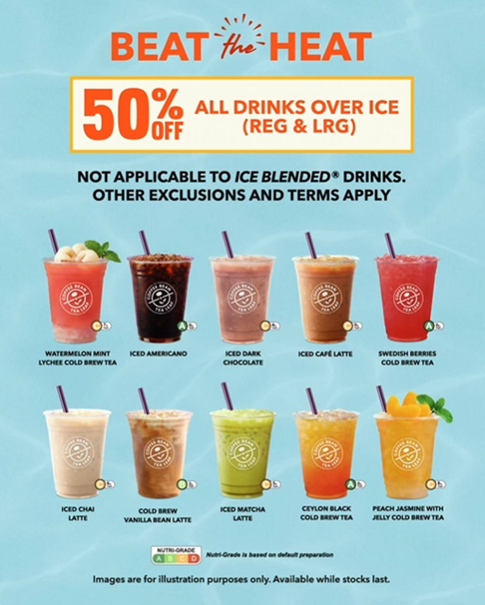 Coffee Bean and Tea Leaf 50% promotion