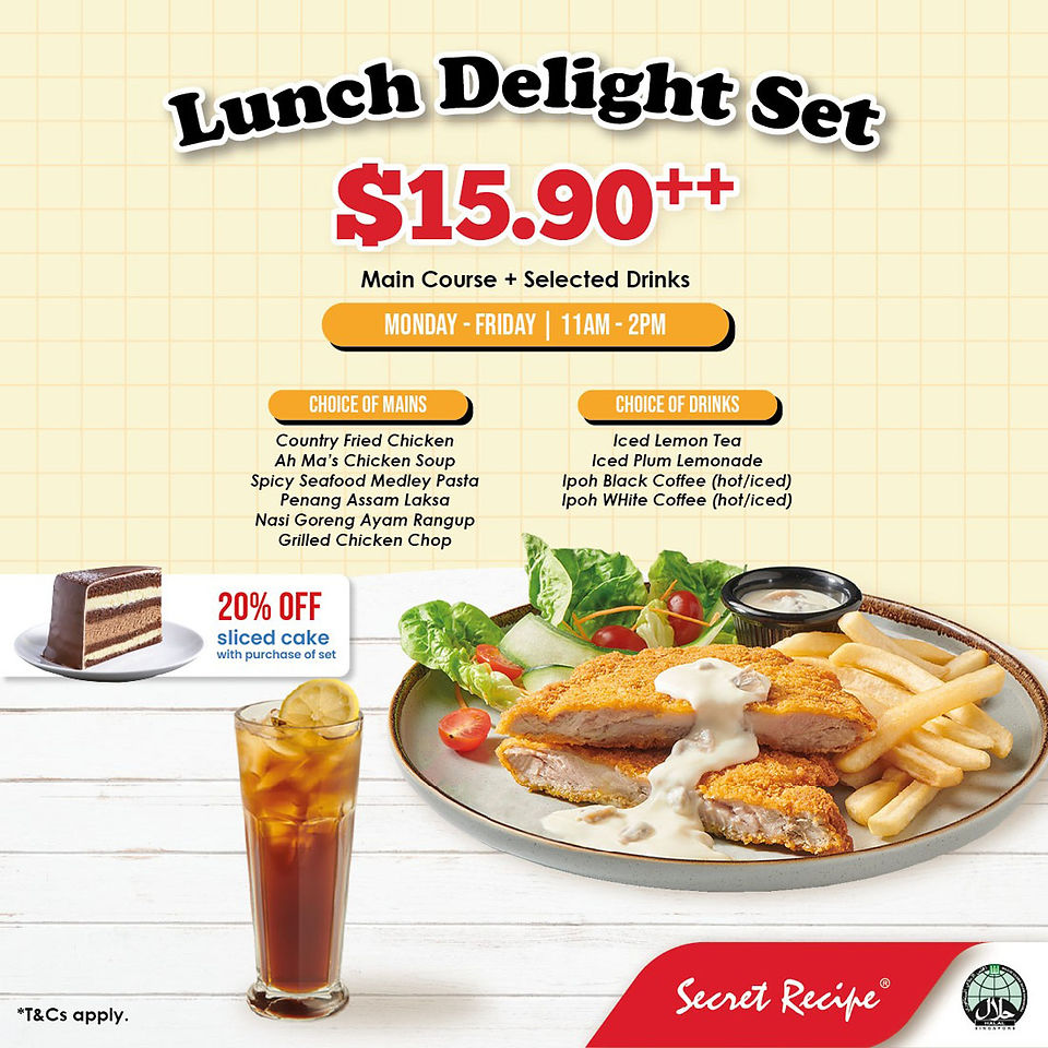 Lunch delight set at Secret Recipe Singapore