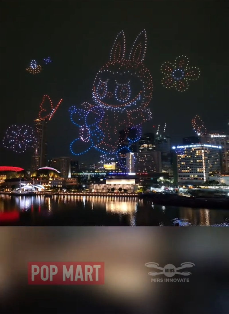 Pop Mart’s Labubu Sky Spectacle: 1,300 Drones to Light Up Marina Bay For Two Nights