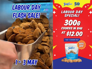 Famous Amos Labour Day Flash Deal: 30% Off Cookie Bags