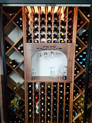 A custom wine closet remodel