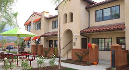 Casas de las Flores building with balloons