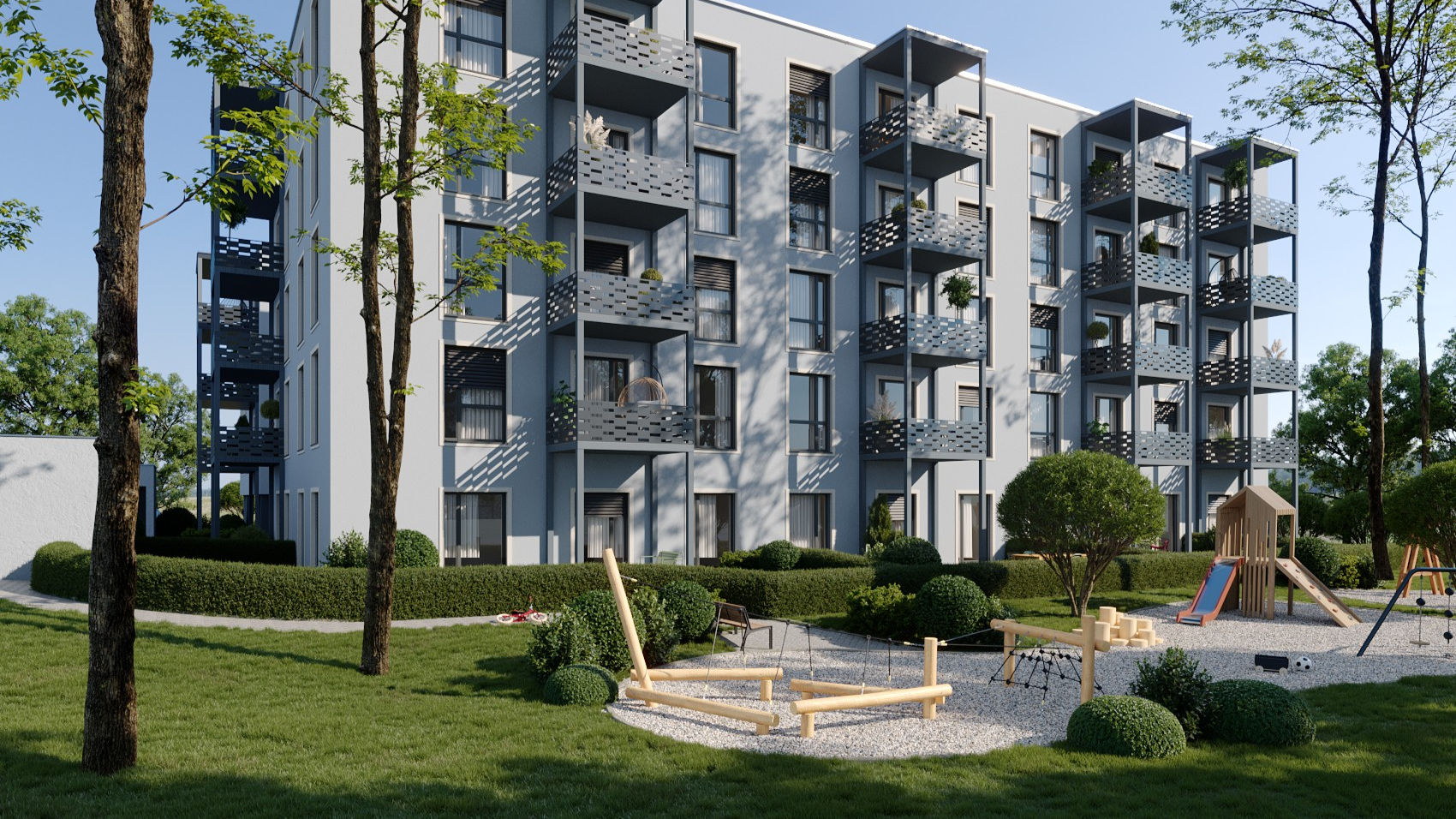 Visualisierung von dem geplanten Neubau