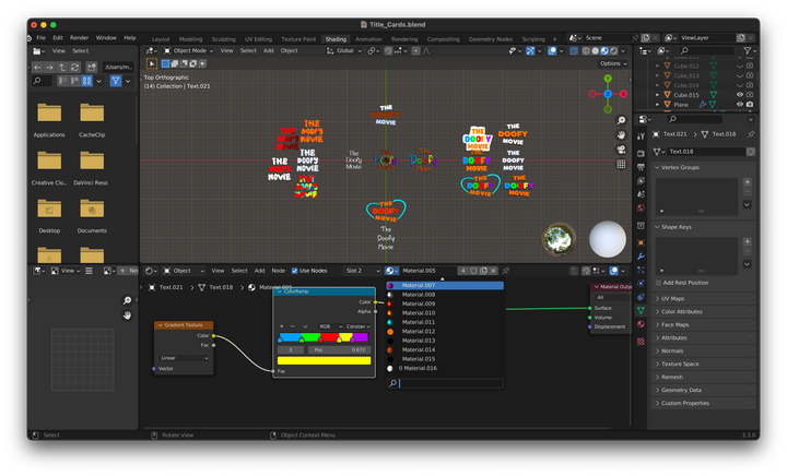 More Recent Work In Progress