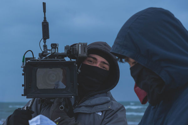 Figure Frenzy Directors holding camera Photographed by Mahin Karani (Brady Collins, Tyler Hwang)