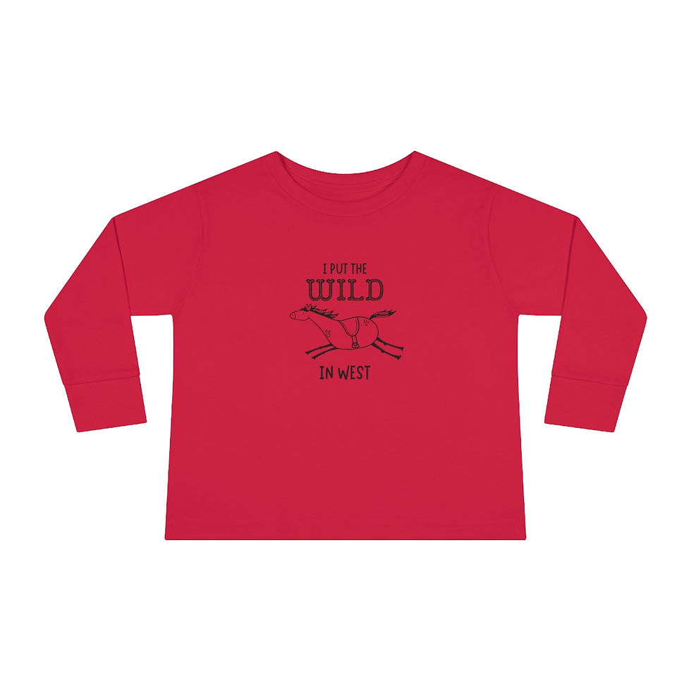 Thumbnail: Toddler I Put The Wile In West Long Sleeve Tee
