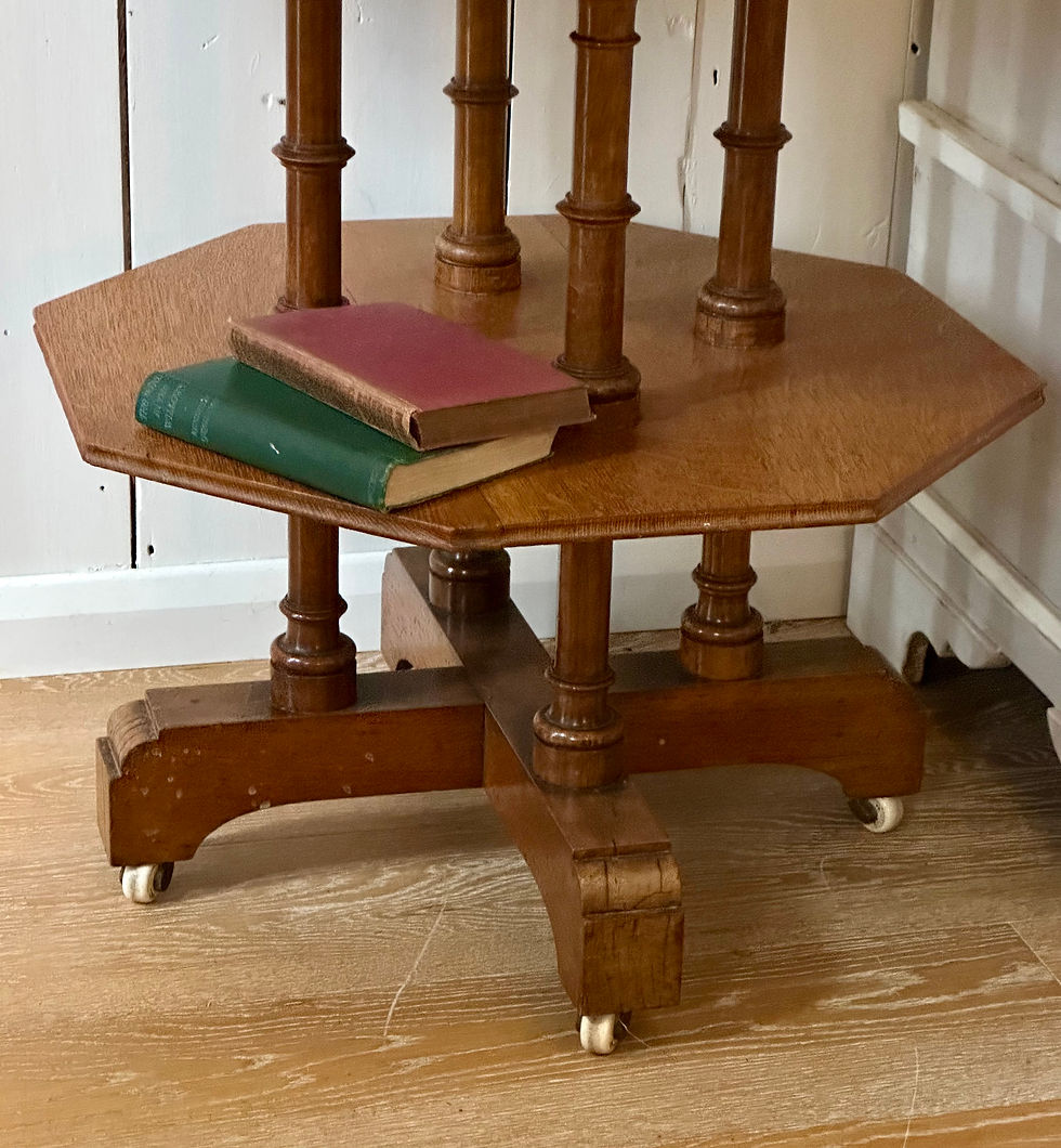 Thumbnail: Golden oak octagonal table