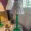 Thumbnail: Painted wooden lamp and shade