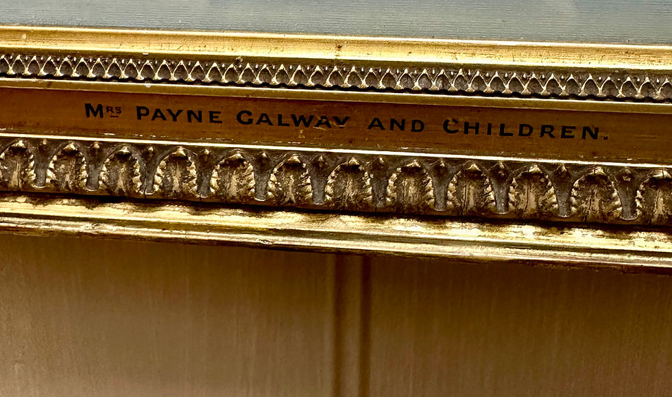 Thumbnail: Framed Hand Tinted Antique engraving of a Mother and Children