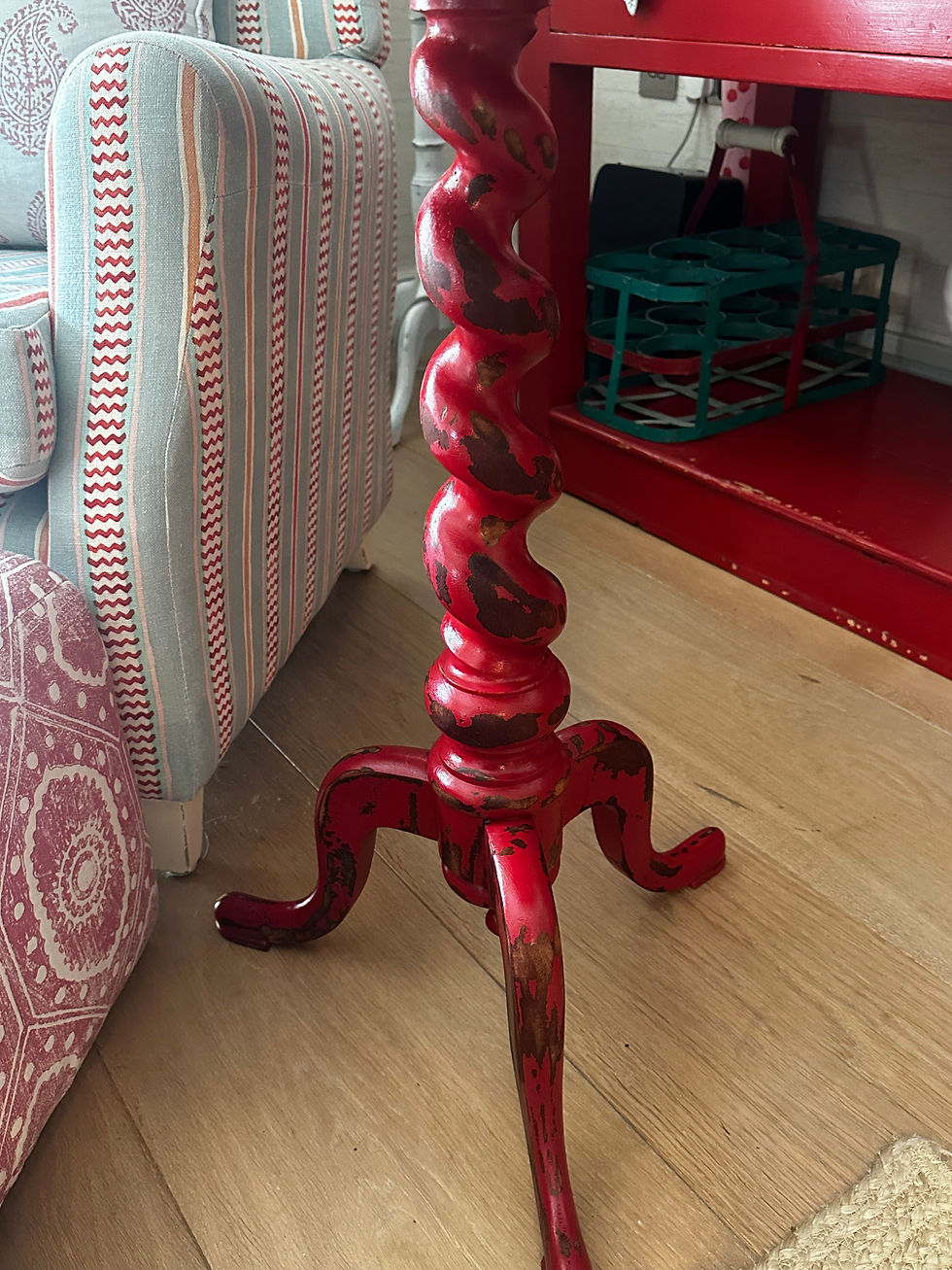Thumbnail: Painted mahogany side table