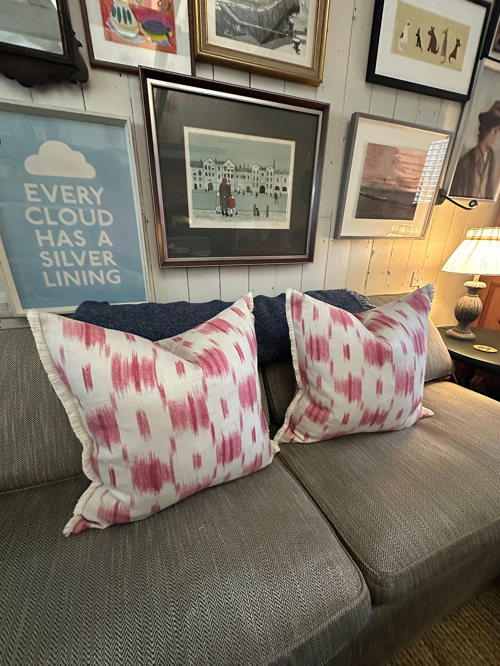 Thumbnail: Blithfield Ikat Pink Cushion