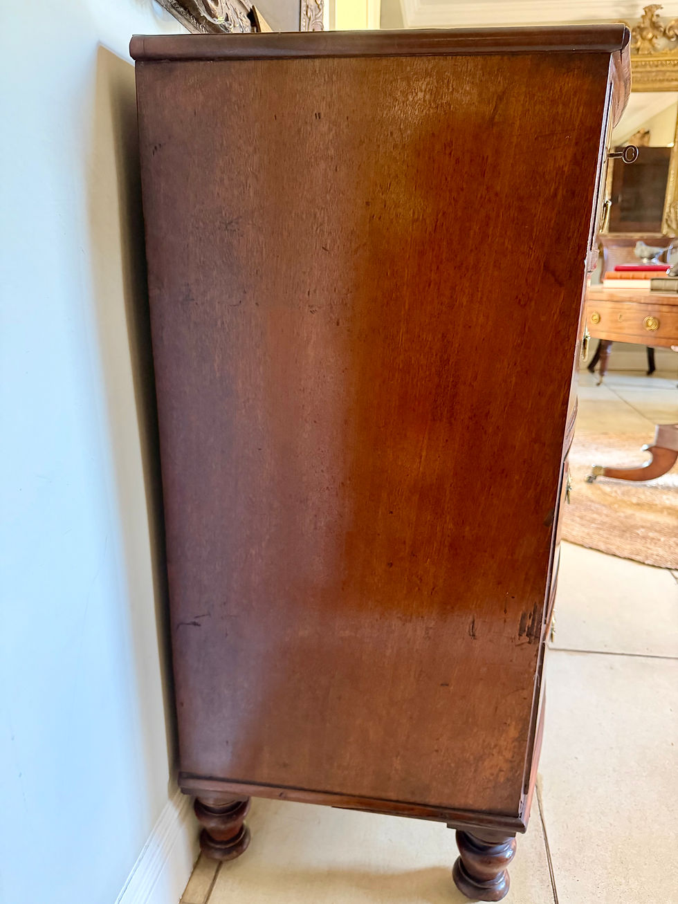 Thumbnail: Bow Fronted Mahogany Chest of Drawers