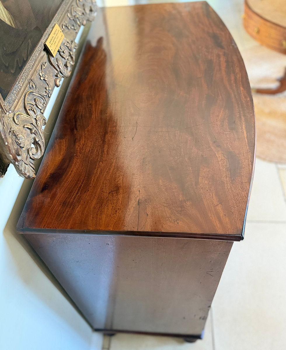 Thumbnail: Bow Fronted Mahogany Chest of Drawers