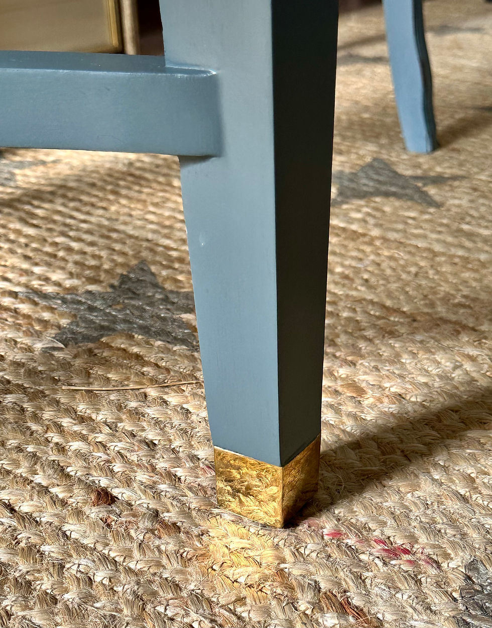 Thumbnail: A Pair of Painted Glass Top Side Tables