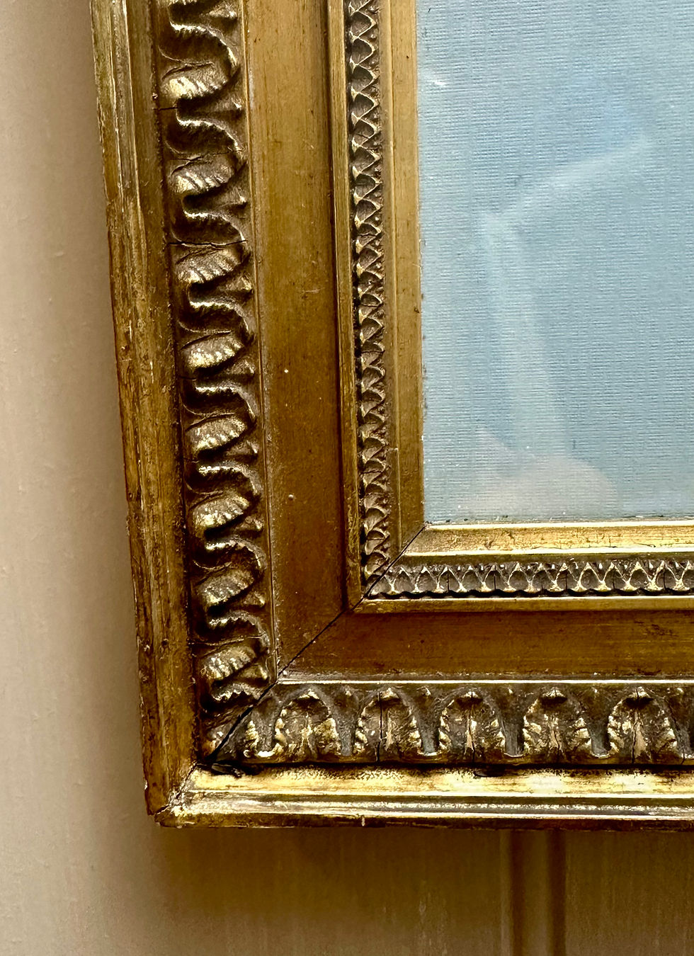 Thumbnail: Framed Hand Tinted Antique engraving of a Mother and Children