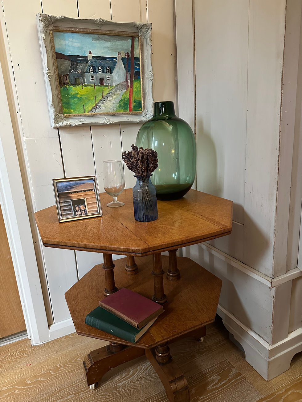Thumbnail: Golden oak octagonal table