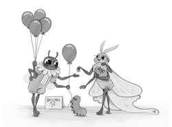 Clown and Butterfly