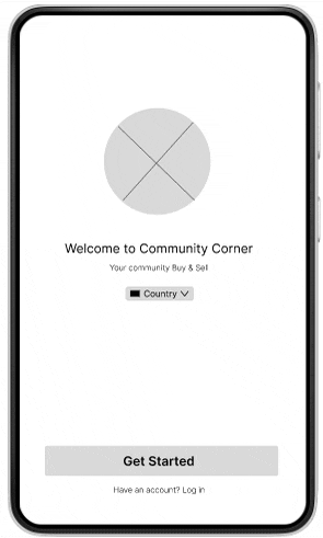 Community Corner low-fidelity prototype