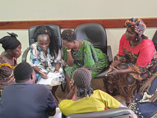 Survivors discussing their views at a National Level Advocacy Workshop in July 2025