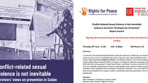 Conflict-related sexual violence is not inevitable: survivors' views on prevention in Sudan