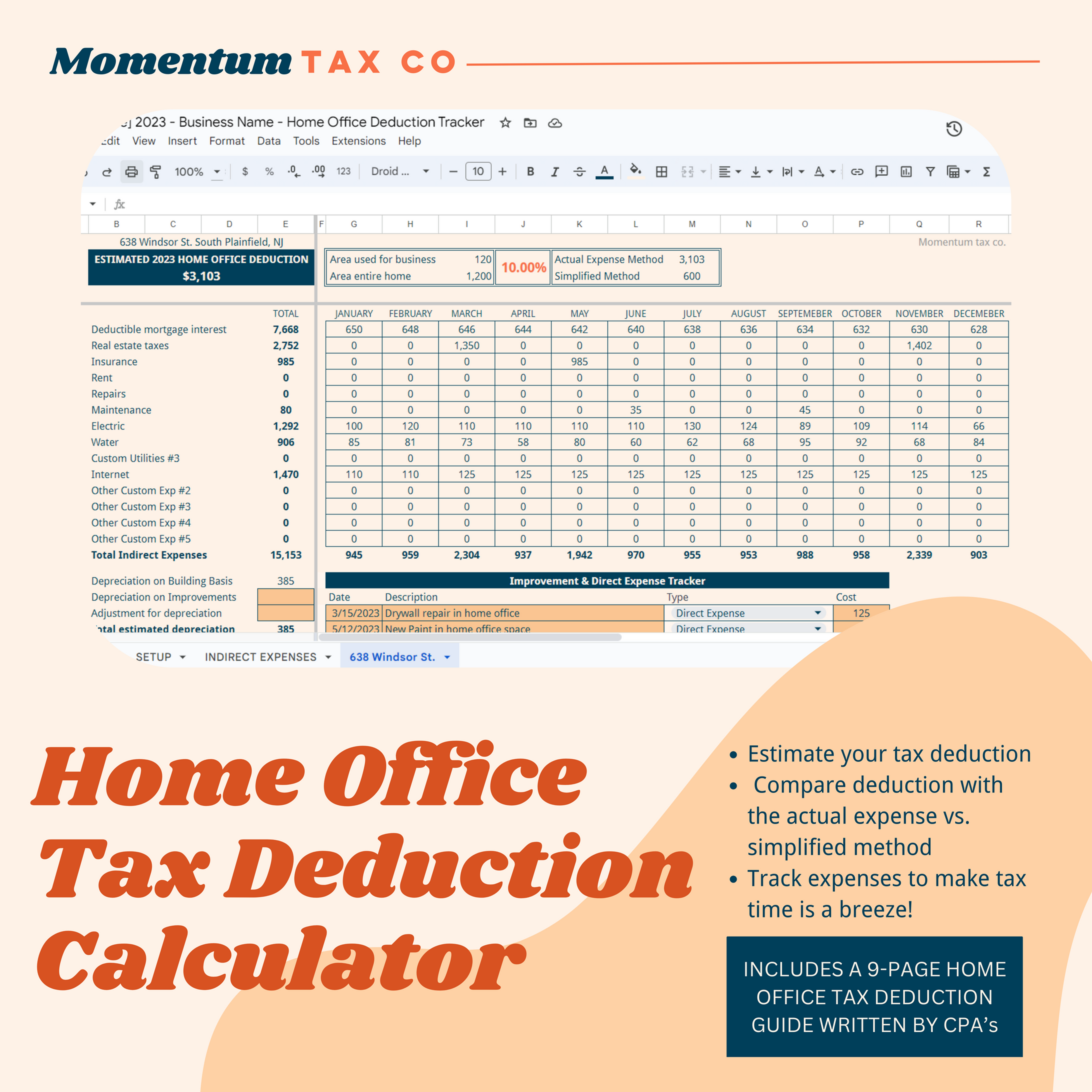 Home Office US Tax Deduction Calculator