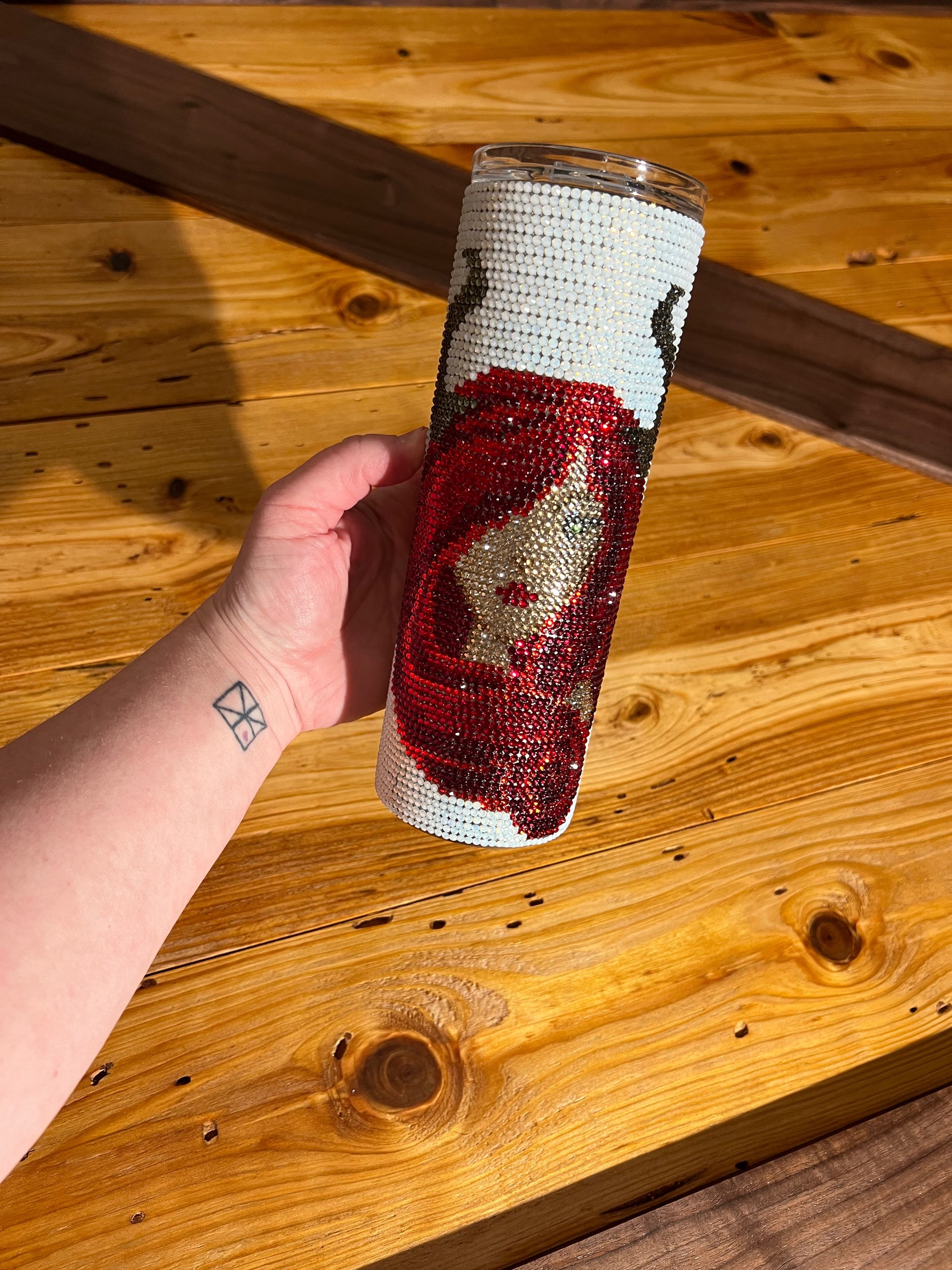 Taurus Zodiac 20oz Glass Rhinestone Tumbler