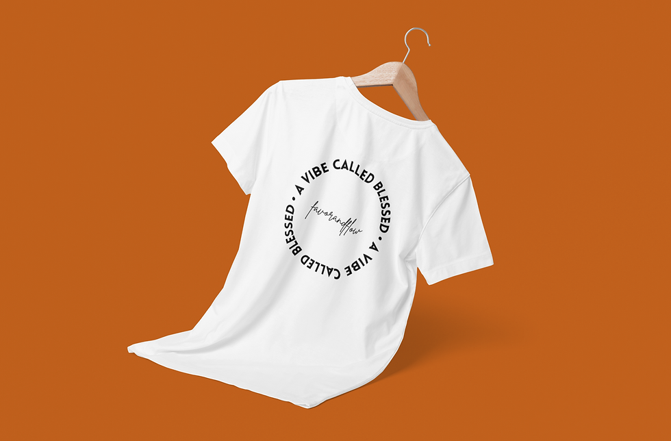 F&F - A Vibe Called Blessed Tee Shirt (White/Black))