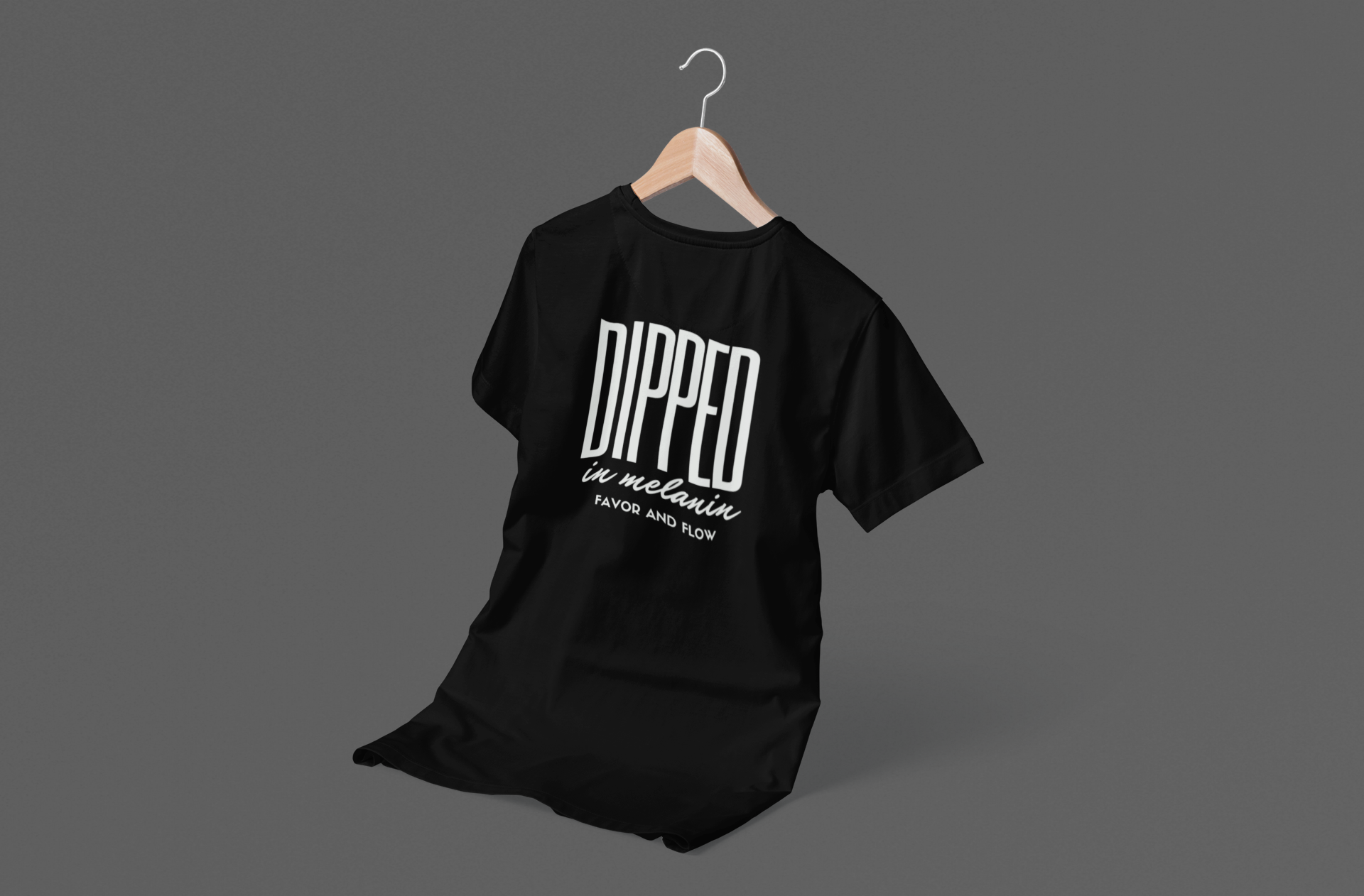 F&F - Dipped Tee Shirt (Black/White)