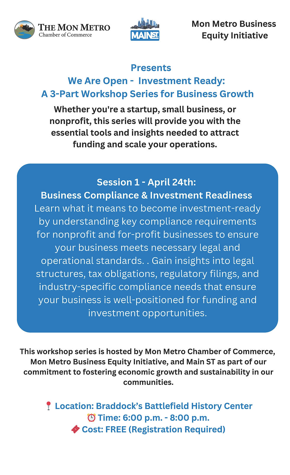 We Are Open - Investment Ready: Business Compliance & Investment Readiness