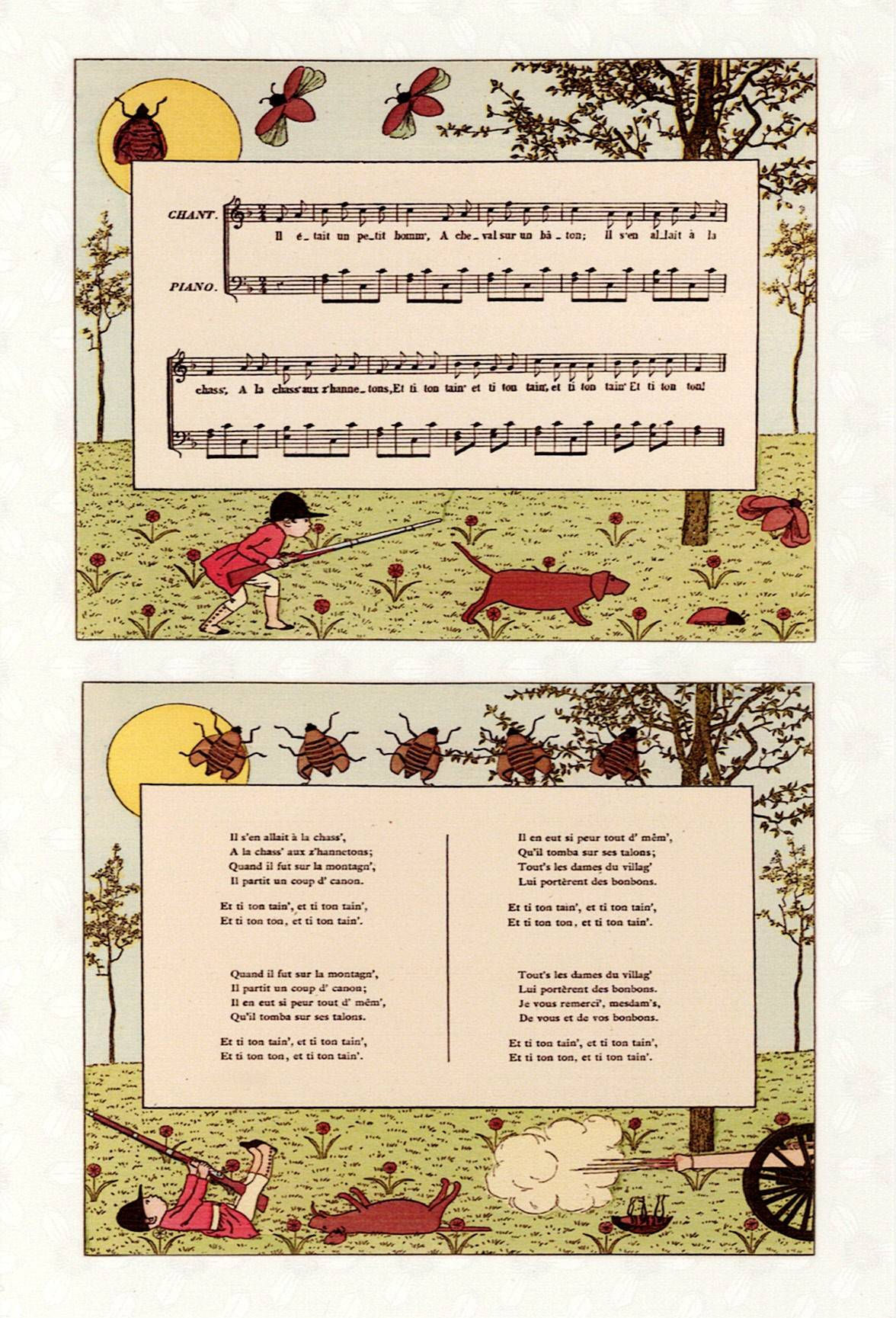 postcard,モンヴェル,むかしのシャンソンとロンド,Vieilles chansons et rondes pour les petits enfants,洋書絵本,古書,古本,千葉,佐倉,アベイユ