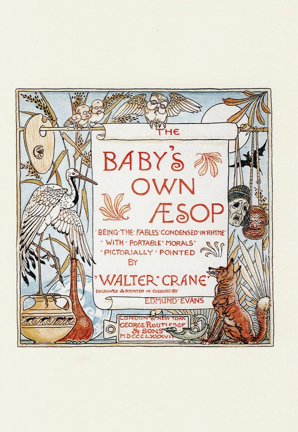 Baby's Own Aesop,Wolter Crane,ウォルター・クレイン,洋書絵本,古書,古本,千葉,佐倉,アベイユ