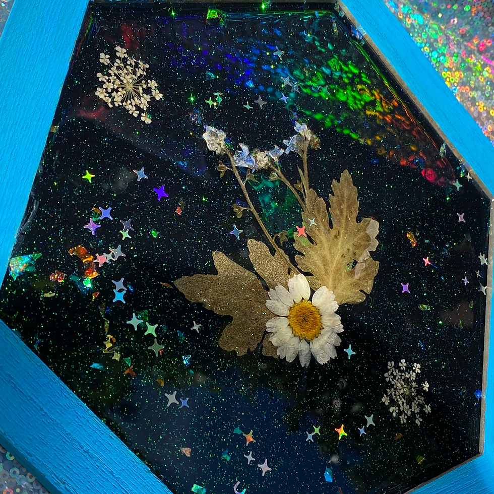 Thumbnail: Blue Hanging Flower Frame