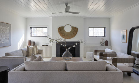 Living Room in Spring Lake New Jersey in the Sussex Avenue Project designed by Salt Design Company