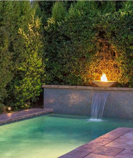 The Kingsway Co _ Full Service Interior Design _ Sherman Oaks, California _ Pool Waterfall