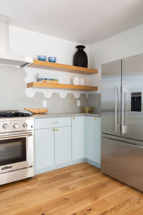 Lynne Parker Designs _Silverlake House_ Organic Contemporary Remodel _ wood plank kitchen floor