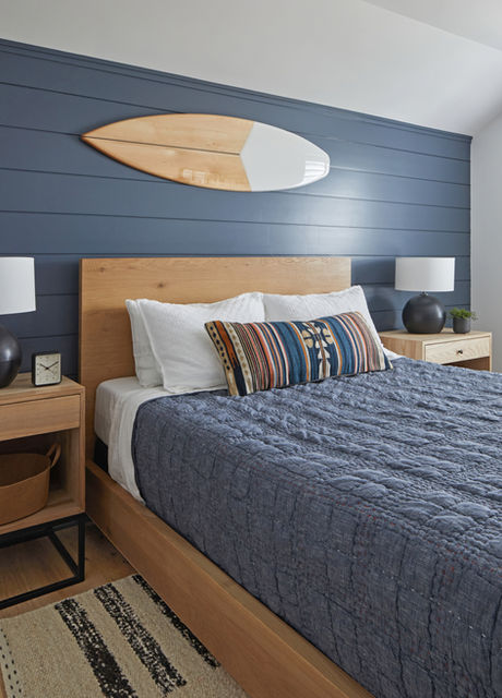 Guest Room in Spring Lake New Jersey in the Salem Avenue Project designed by Salt Design Company