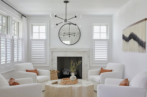 Living Room in Spring Lake New Jersey in the Salem Avenue Project designed by Salt Design Company