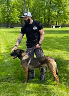 Chinook & Jeremy at the training program