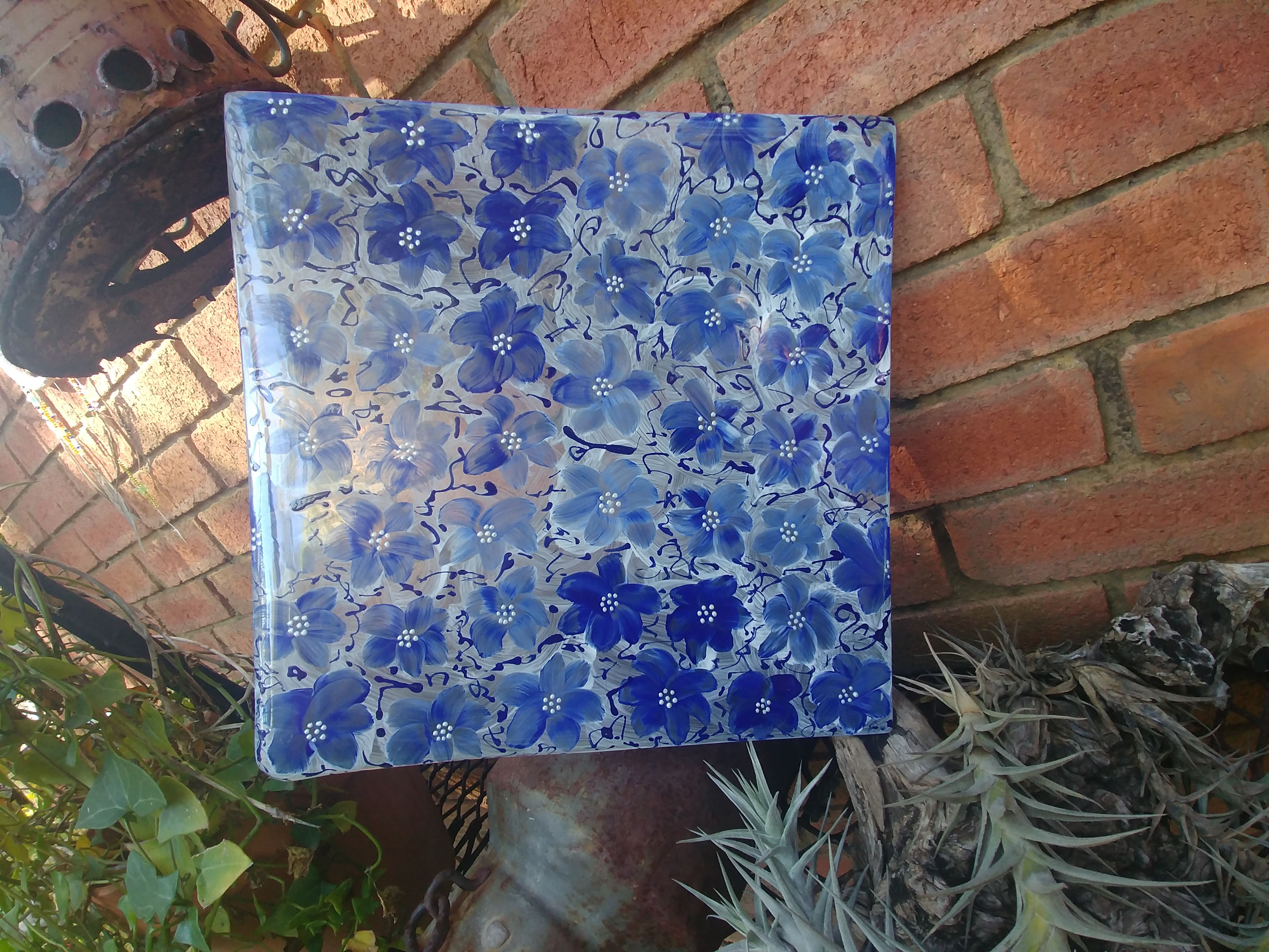 Blue Square Plate Platter (L)