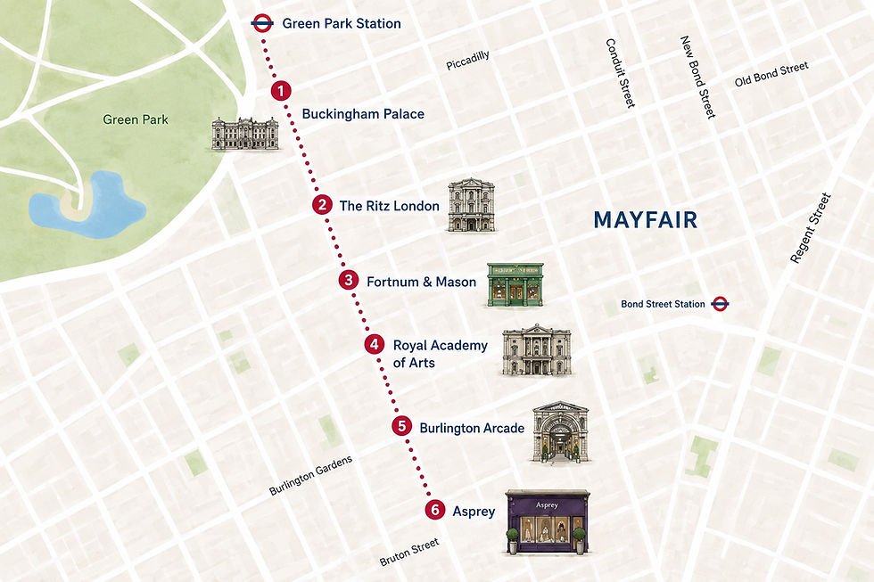 【U.K・London】A Half-Day Walk from Buckingham Palace to the Elegance of Mayfair