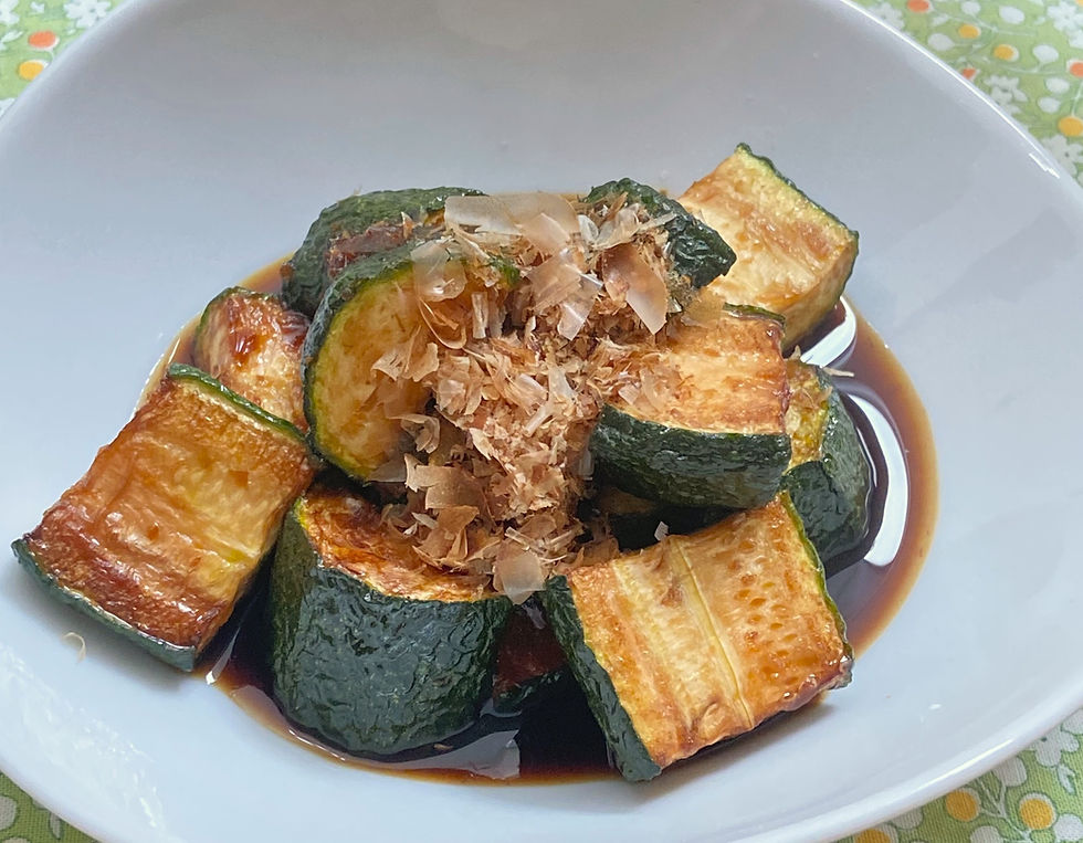 ズッキーニの揚げびたし|しょうが香る和風副菜