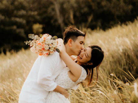 Joel & Charlyn's proposal photoshoot at Jurong Lake Gardens in Singapore, shot by Bridelope Productions