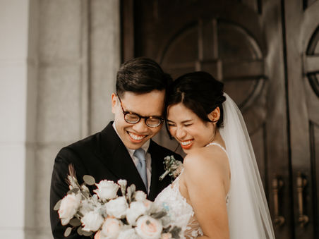 Francis & Chloe's actual day wedding photoshoot at Church of Saint Theresa Singapore and Summerhouse Singapore, photographed by Bridelope Productions.
