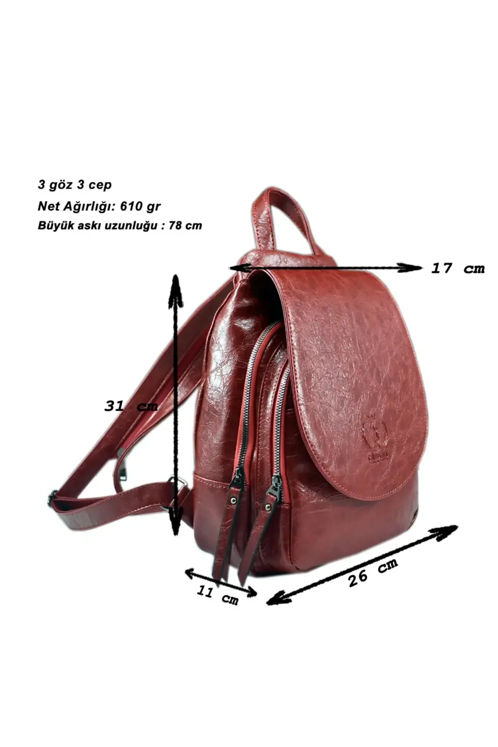 Küçük resim: California Polo Club Berlin 6 Gözlü Ayarlanabilir Sırt Çantası