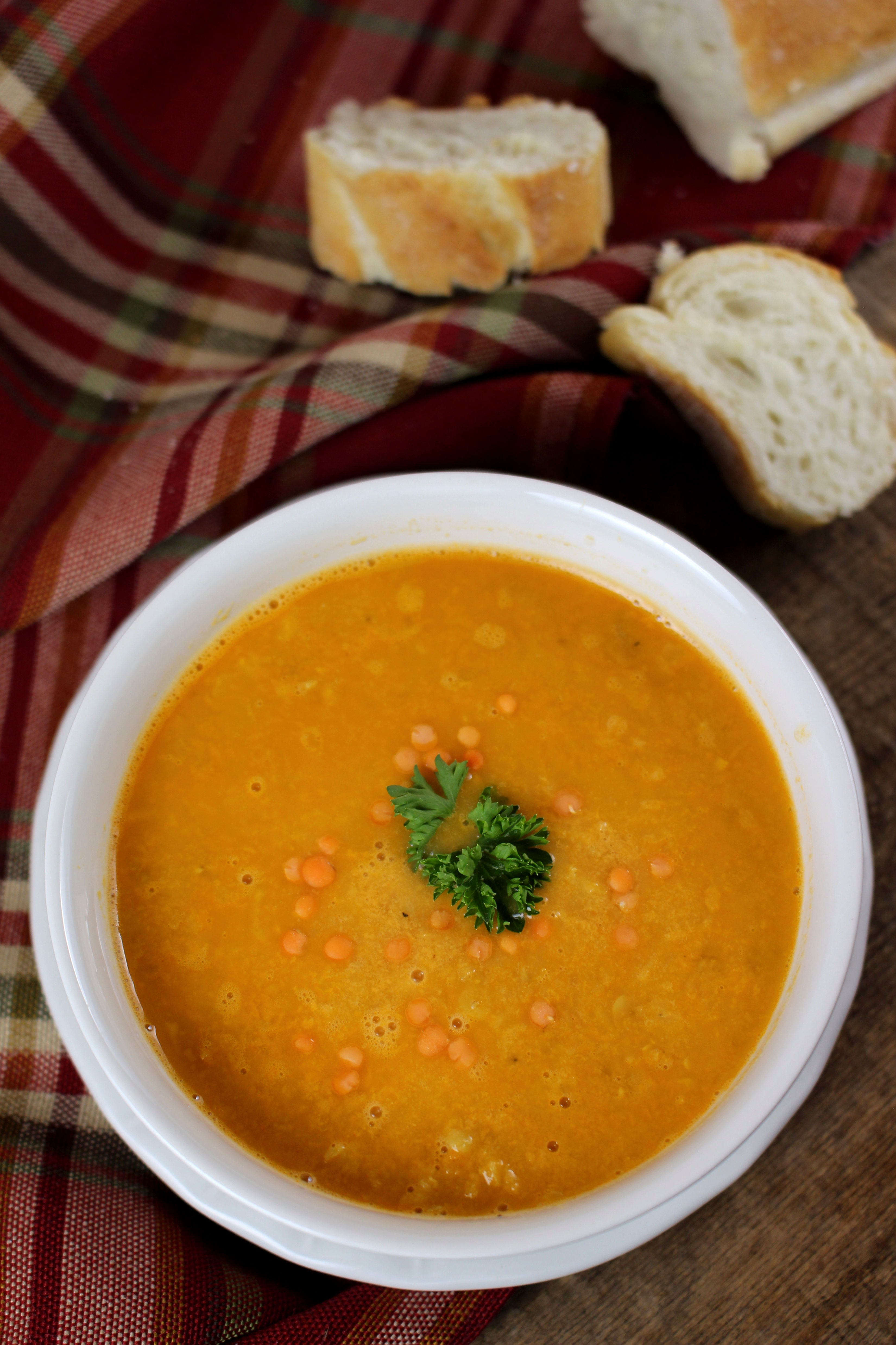 Soupe aux lentilles à l'indienne