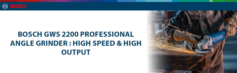 Thumbnail: Bosch GWS 2200 Corded Electric Angle Grinder