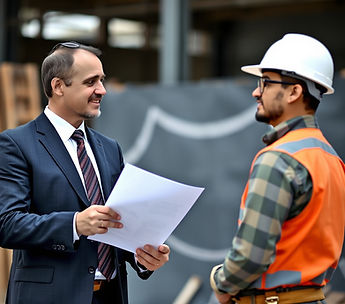 A man in a suit with a contract in his h