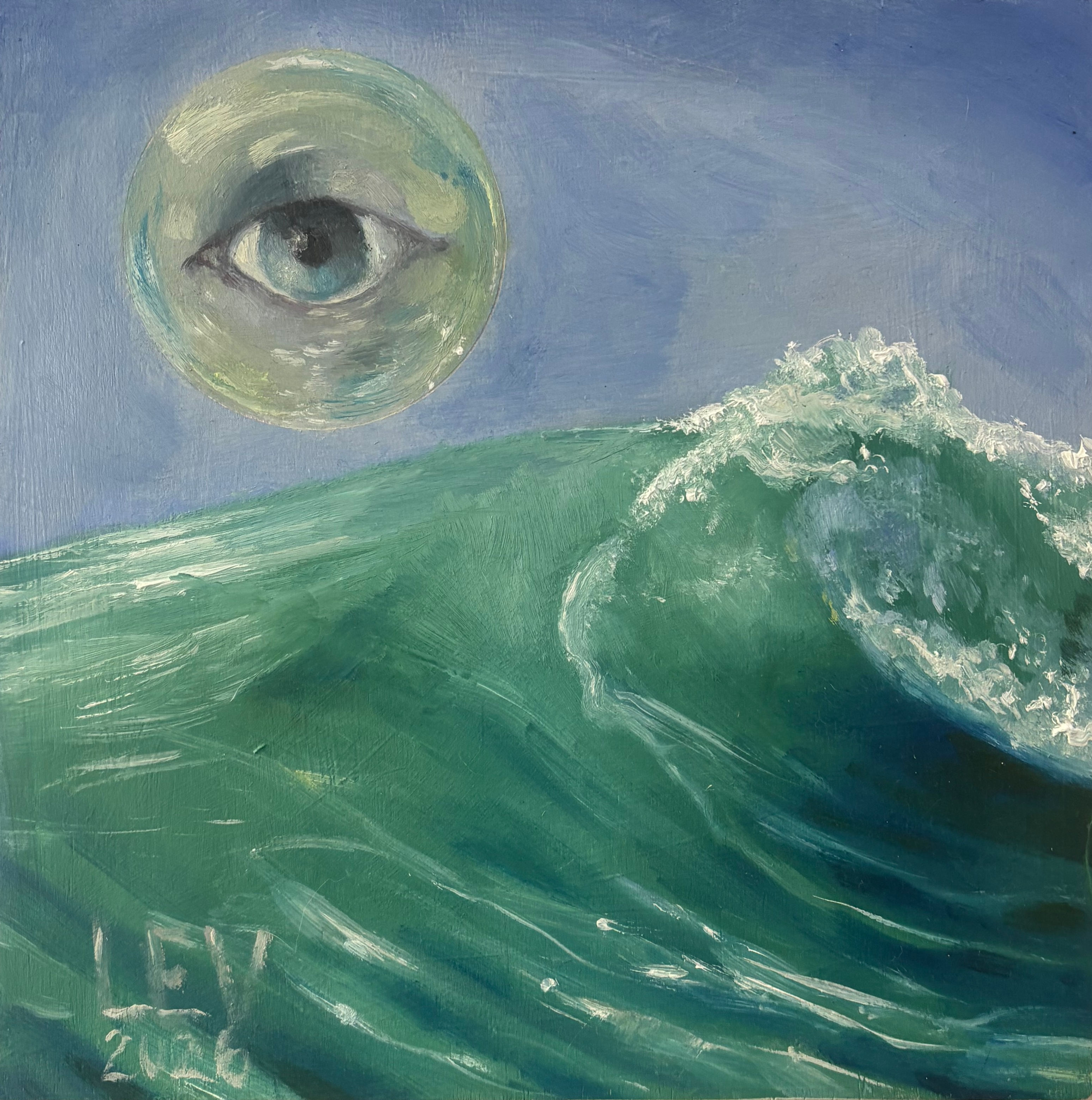 Vista frontal de "El mar y la consciencia"